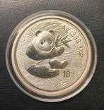 China 10 yuan 2000 Panda, Ophalen of Verzenden, Zilver