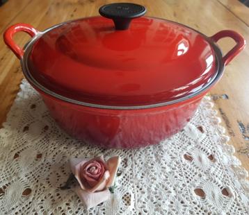 Rode Le Creuset gietijzeren braadpan 24 cm