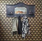 Leuke vintage houten kapstok met spiegels, Ophalen, Hout, Wandkapstok, Minder dan 100 cm