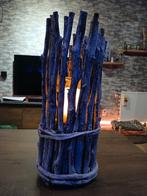 Sfeervolle Boomstam Kaarsenhouder, Bruin, Gebruikt, Ophalen of Verzenden, Hout