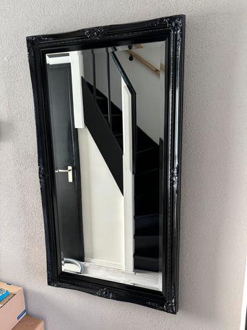 Grote zwarte barok / brocante spiegel 135cm bij 75cm beschikbaar voor biedingen