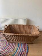 Grote rieten mand opbergmand antiek - vintage - riet, Huis en Inrichting, Woonaccessoires | Schalen en Manden, Ophalen, Mand, Zo goed als nieuw