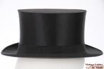 vintage Chapeau Claque Vouwbare hoge hoed zwart zijde 54 =XS, Ophalen of Verzenden, Gebruikt, Handschoenen, Hoed of Pet