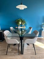 Eettafel (glas) Kave Home, Huis en Inrichting, Tafels | Eettafels, Ophalen, Gebruikt, 50 tot 100 cm, Glas