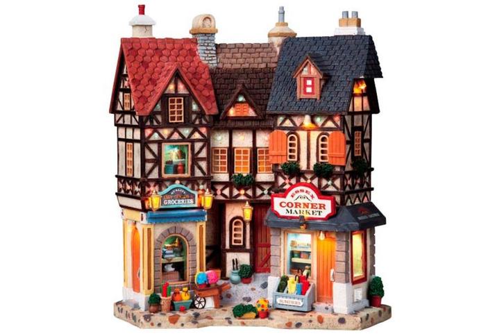 Lemax Essex Corner Market (Facade), Diversen, Kerst, Zo goed als nieuw, Verzenden