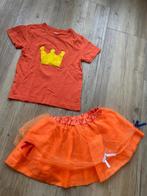 Oranje shirt met kroontje 98 104 Koningsdag rokje maat 104 1, Kinderen en Baby's, Kinderkleding | Maat 98, Meisje, Gebruikt, Ophalen of Verzenden