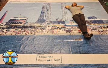 gigantische Ijmuiden rauw aan zee (tuin) poster  450x344cm   beschikbaar voor biedingen