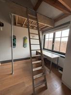 Stoere stevige Hoogslaper incl lattenbodem en bureau., Ophalen, Hoogslaper