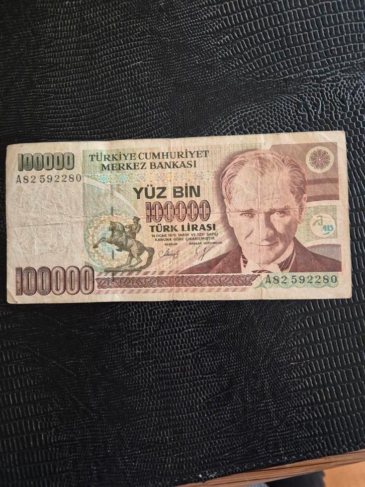 Turks Bankbiljet 100.000 Lirasi, Postzegels en Munten, Bankbiljetten | Afrika, Los biljet, Overige landen, Ophalen of Verzenden