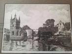 Pentekening Noord-en Zuidhavenpoort Zierikzee, Antiek en Kunst, Kunst | Tekeningen en Foto's, Ophalen of Verzenden