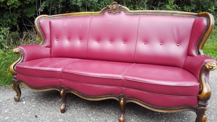 Klassiek noten barok lodewijk bankstel, Antiek en Kunst, Antiek | Meubels | Stoelen en Banken, Ophalen