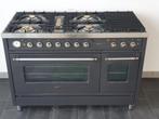 🍀 Luxe Fornuis Boretti 120cm antraciet + rvs grill, 60 cm of meer, Ophalen of Verzenden, Zo goed als nieuw, Energieklasse A of zuiniger