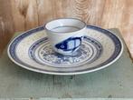 Schaaltje met bakje China. Delfts blauwe kleuren koj karper, Ophalen, Overige stijlen, Porselein, Schaal of Schalen