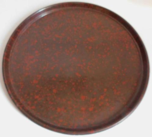 Grote Roodbruine bakeliet dienblad, Huis en Inrichting, Woonaccessoires | Dienbladen, Gebruikt, Kunststof, Rond, Ophalen of Verzenden