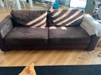 2 Bruine Stoffen Fauteuils  en 2 1/2 zits bankstel., Ophalen, Gebruikt, Stof, 75 tot 100 cm