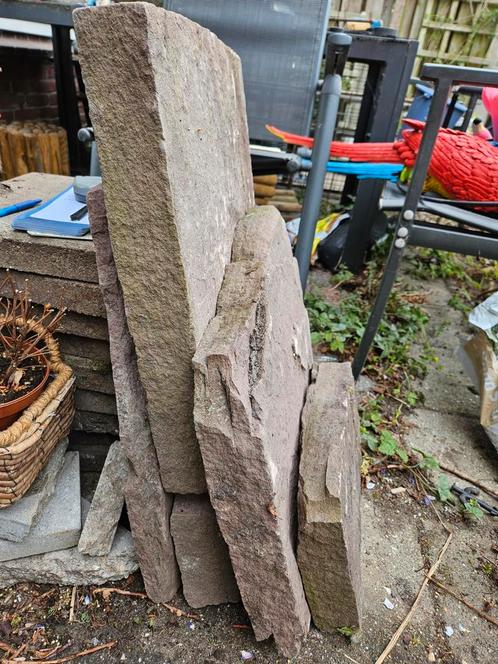 Flagstone platen, Tuin en Terras, Tegels en Klinkers, Gebruikt, Terrastegels, Natuursteen, Ophalen