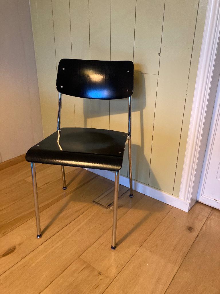 4 + 1 embru hassenpflug model 1255 eetkamer stoel zwart, Huis en Inrichting, Stoelen, Ophalen, Zwart, Embru, Vier