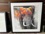 Schilderijen Olifant, Uil, Haan, Huis en Inrichting, Woonaccessoires | Schilderijen, Tekeningen en Foto's, Ophalen, Zo goed als nieuw