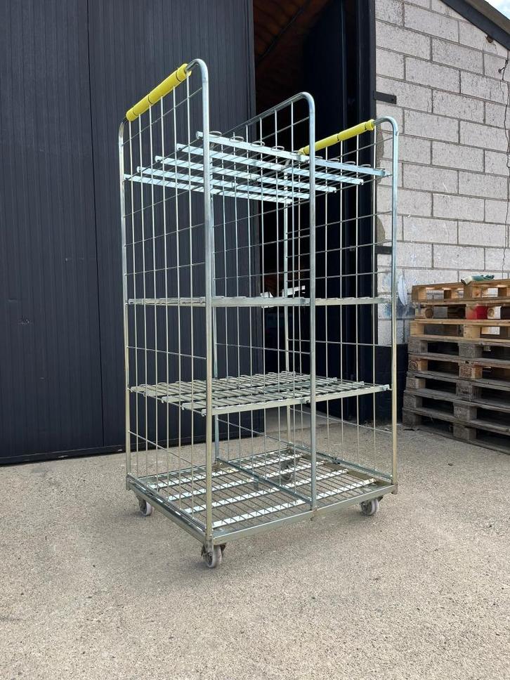 Magazijnkar – rolcontainer (meerdere stuks), Doe-het-zelf en Verbouw, Transportwagens, Gebruikt, Transportkar, Verzenden
