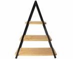 Etagère 3-laags – 53 cm H – Bamboe & zwart metaal - Nieuw!, Ophalen of Verzenden, Nieuw