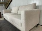 GRATIS LEVERING 2zits bank beige 185x80 SHOWROOMMODEL, 150 tot 200 cm, 75 tot 100 cm, Ophalen of Verzenden, Rechte bank