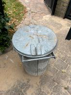 Vuilnisbak / prullenbak zink, Ophalen, Zo goed als nieuw, Metaal, Minder dan 50 cm