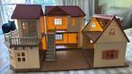 Sylvanian Families cosy cottage en city house with lights., Ophalen, Zo goed als nieuw, Poppenhuis