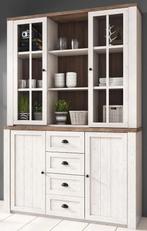 Buffetkast Wit Eiken motief, Ophalen, Gebruikt, 100 tot 150 cm, 150 tot 200 cm