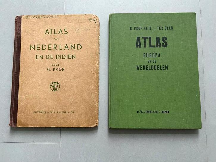 Atlas van Nederland en de Indiën en Europa en de wereldelen, Boeken, Atlassen en Landkaarten, Gelezen, Overige atlassen, Nederland