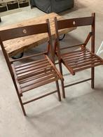 2 Ikea Terje klapstoelen in mooie staat, Huis en Inrichting, Stoelen, Ophalen, Koopmans HH, Twee, Bruin