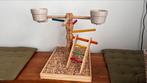 Vogel zitstok met voerbakjes, Ophalen, Zo goed als nieuw, Kooi-accessoires
