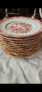 Vintage Theeservies met Rood Decor, Antiek en Kunst, Antiek | Servies compleet, Ophalen of Verzenden