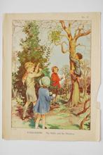 De Hulst en de Maretak - Vintage Schoolposter (1938), Antiek en Kunst, Antiek | Schoolplaten, Verzenden, Natuur en Biologie