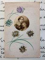Moeder en dochter - zelfgemaakte kaart (KK), Ophalen of Verzenden, Voor 1920, Gelopen, Kinderen