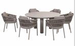 6 NIEUWE stoelen met tafel rond 160, 4SEASONS 4so, Ophalen, 6 zitplaatsen, Aluminium, Zo goed als nieuw