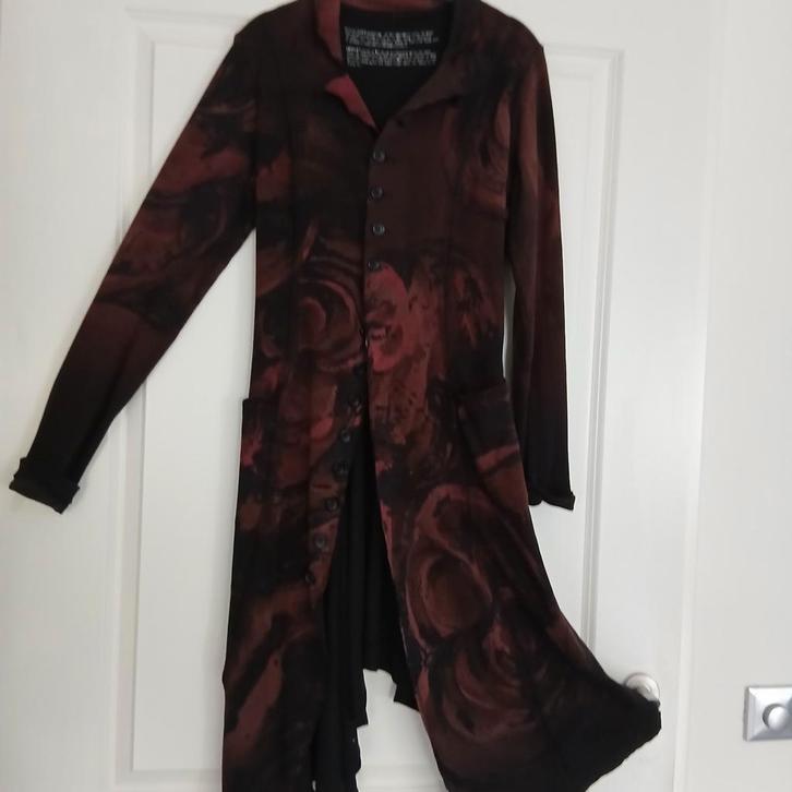 Rundholz Jurk - Wijnrood/Zwart - Maat S, Kleding | Dames, Jassen | Zomer, Zo goed als nieuw, Maat 36 (S), Rood, Ophalen of Verzenden