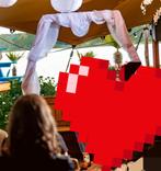 Wit doorzichtig doek - 8 meter. Huwelijk bruiloft geboorte, Ophalen of Verzenden, Zo goed als nieuw, Versiering, Geboorte of Huwelijk