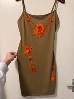 Vintage Fendi Y2K Jurk met Bloemen - Maat M, Kleding | Dames, Tops, Ophalen of Verzenden, Zo goed als nieuw, Maat 38/40 (M), Korte mouw