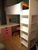 Hoogslaper bed met bureau en  kast Ikea, Ophalen, Hoogslaper
