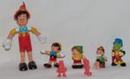 7 Vintage Pinokkio / Japie Krekel  pvc figuurtjes, Verzenden, Peter Pan of Pinokkio, Gebruikt, Beeldje of Figuurtje