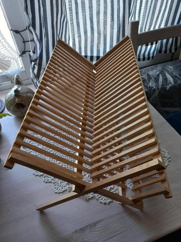 Vintage houten bordenrekken / afdruiprekken  beschikbaar voor biedingen