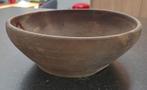 Mooie bruin gebeitste houten schaal uit zweden, Ophalen, Schaal, Rond, Zo goed als nieuw