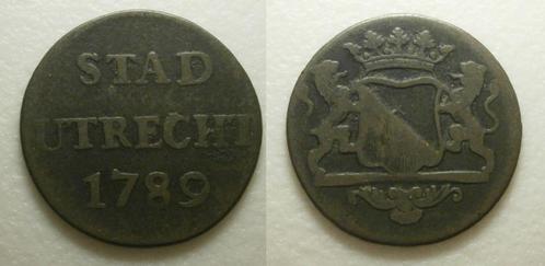 PD10635 Utrecht Stad Duit 1789 -S-, Postzegels en Munten, Munten | Nederland, Losse munt, 1 cent, Vóór koninkrijk, Ophalen of Verzenden