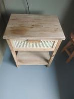 Webbing nachtkastje Bandung - naturel - 48x36x60.5 cm, Huis en Inrichting, Ophalen of Verzenden, Minder dan 45 cm