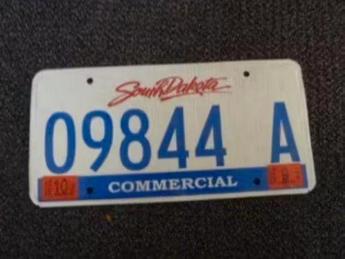 Kentekenplaat licenseplate South Dakota Commercial 1 USA, Verzamelen, Automerken, Motoren en Formule 1, Gebruikt, Auto's, Verzenden