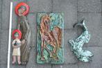 2 x Keramiek decoratie perignem paard/ vis /maria (jaren 60), Verzenden