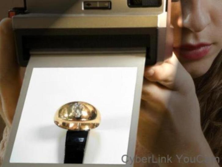 15572-1 18-karaat geelgouden solitaire bolsjewiek ring, Sieraden, Tassen en Uiterlijk, Ringen, Zo goed als nieuw, Dame, Kleiner dan 17