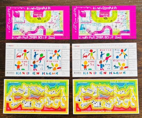 Kinderblokken 2001-2015 elk 2x postfris, Postzegels en Munten, Postzegels | Nederland, Postfris, Na 1940, Verzenden