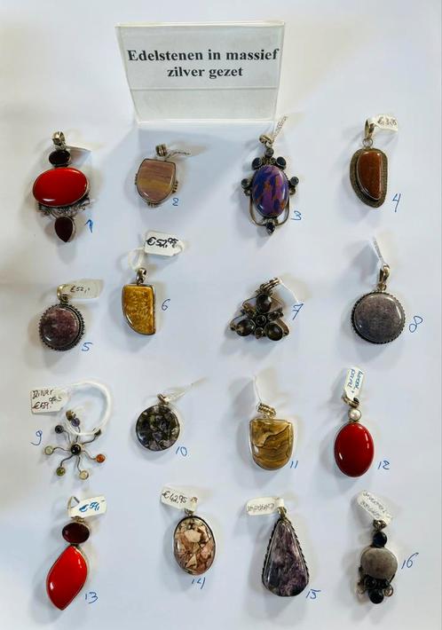 Reuze partij Zilveren sieraden met edelstenen. Zie adv. info, Sieraden, Tassen en Uiterlijk, Edelstenen, Nieuw, Ophalen of Verzenden