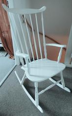 Witte Schommelstoel - Comfortabel en Stijlvol, Ophalen, Zo goed als nieuw, Eén, Hout